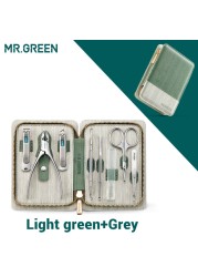 MR.GREEN Manicure Set Pedicure Sets Nail Clipper Stainless Steel Professional Nail Cutter Tools With Travel Tool Bag