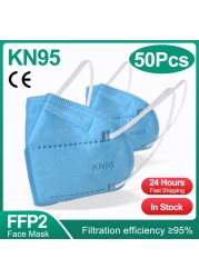 5-100pcs ffp2fan reusable kn95 masks ce approved adult ffp2reuse zable mascherine KN95 Mascarillas face mask protective masks