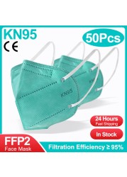 5-100pcs ffp2fan reusable kn95 masks ce approved adult ffp2reuse zable mascherine KN95 Mascarillas face mask protective masks