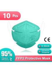 Mascarilla FPP2 Homologadas Europa 5 Layers FFP2 Mask CE Certification Mascarilla KN95 Adult FP2 Colorful Masks ffp2mask