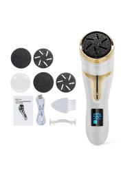 Rechargeable Electric Foot File Electric Pedicure Sander IPX7 Waterproof 2 Speeds Foot Dead Skin Remover Feet Dead Skin Calluses