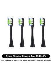 Oclean X Pro Elite/X Pro/F1/Air 2/One 2/4pcs Replacement Brush Heads for Electric Toothbrush Deep Cleaning Toothbrush Heads