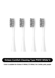 Oclean X Pro Elite/X Pro/F1/Air 2/One 2/4pcs Replacement Brush Heads for Electric Toothbrush Deep Cleaning Toothbrush Heads