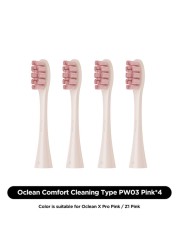 Oclean X Pro Elite/X Pro/F1/Air 2/One 2/4pcs Replacement Brush Heads for Electric Toothbrush Deep Cleaning Toothbrush Heads