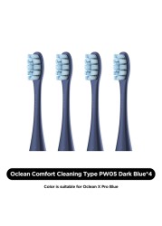 Oclean X Pro Elite/X Pro/F1/Air 2/One 2/4pcs Replacement Brush Heads for Electric Toothbrush Deep Cleaning Toothbrush Heads