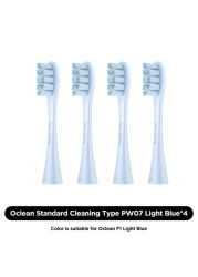 Oclean X Pro Elite/X Pro/F1/Air 2/One 2/4pcs Replacement Brush Heads for Electric Toothbrush Deep Cleaning Toothbrush Heads