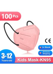 Mascarilla ffp2 KN95 Kids Mask Kids Face Mask 3-12Years 3-12Years Protection Mask 3-12Years