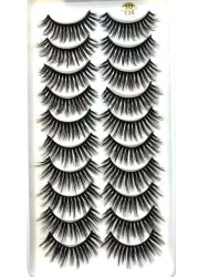 10 pairs of 3D false eyelashes, handmade, soft and hot, naturally, to create a perfect eye makeup, cross and thick