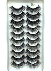 10 pairs of 3D false eyelashes, handmade, soft and hot, naturally, to create a perfect eye makeup, cross and thick