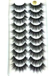 10 pairs of 3D false eyelashes, handmade, soft and hot, naturally, to create a perfect eye makeup, cross and thick