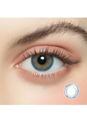 Mitata 10 Pcs (5 Pairs) Rock Green Colored Contact Lenses With Diopter Aim Fresh Lady Daily Eye Color Contact Lenses