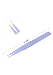 Colorful Anti-static Tweezers For Eyelash Extension Eyebrow Stainless Steel Beauty Set Precision Tweezers Beauty Kit Repair Tools