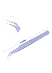 Colorful Anti-static Tweezers For Eyelash Extension Eyebrow Stainless Steel Beauty Set Precision Tweezers Beauty Kit Repair Tools