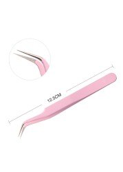 Colorful Anti-static Tweezers For Eyelash Extension Eyebrow Stainless Steel Beauty Set Precision Tweezers Beauty Kit Repair Tools