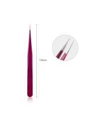 Colorful Anti-static Tweezers For Eyelash Extension Eyebrow Stainless Steel Beauty Set Precision Tweezers Beauty Kit Repair Tools