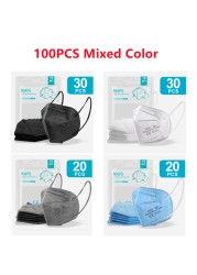 Mascarillas FPP2 Homolokada CE 5-Layer KN95 Face Mouth Masks Adult Respirator Mascherine FFP2 FFPP2 Protective ffp2fan FFP3