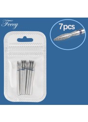 7/8/10pcs Diamond Nail Drill Bits Set Milling Cutter Manicure All About Nail Machine Bits Kits Nail Files Decorations