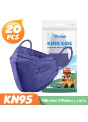 أقنعة FPP2 للأطفال FFP2 أقنعة KN95 للأطفال 5 طبقات infantil ماسكارا 9-12old معتمدة ffp2maske واقية للأطفال