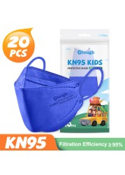 أقنعة FPP2 للأطفال FFP2 أقنعة KN95 للأطفال 5 طبقات infantil ماسكارا 9-12old معتمدة ffp2maske واقية للأطفال