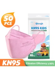 أقنعة FPP2 للأطفال FFP2 أقنعة KN95 للأطفال 5 طبقات infantil ماسكارا 9-12old معتمدة ffp2maske واقية للأطفال