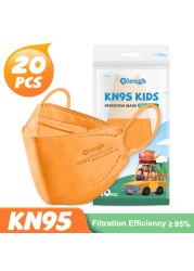 أقنعة FPP2 للأطفال FFP2 أقنعة KN95 للأطفال 5 طبقات infantil ماسكارا 9-12old معتمدة ffp2maske واقية للأطفال