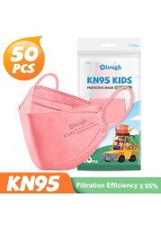 أقنعة FPP2 للأطفال FFP2 أقنعة KN95 للأطفال 5 طبقات infantil ماسكارا 9-12old معتمدة ffp2maske واقية للأطفال