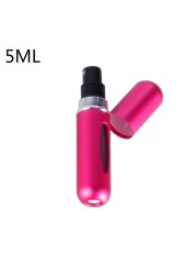 5ml Perfume Atomizer Portable Liquid Container For Cosmetics Small Aluminum Atomizer Coachella Empty Bottle Refillable For Travel