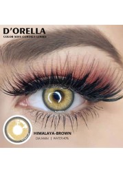 D'ORELLA 1 Pair (2pcs) Natural Color Lenses Eyes Annual Color Contact Lenses For Eyes Beauty Contact Lenses Eye Cosmetic Colored Lenses