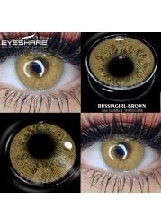 iIshihair 1 Pair Contact Lenses for VIP Natural Blue Brown Colored Lenses Eye Contact Lenses Beauty Cosmetic Contacts Eyes Makeup 14mm