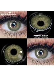 iIshihair 1 Pair Contact Lenses for VIP Natural Blue Brown Colored Lenses Eye Contact Lenses Beauty Cosmetic Contacts Eyes Makeup 14mm