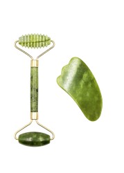 Guasha Natural Stone Facial Massage Jade Roller Gua Sha Massager Device Set For Body Spa Visage rouleau de massage rouleau visage