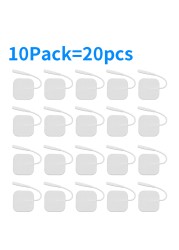 10/20/40/100pcs Replacement Electrode Pads For Tens Unit Therapy Machine Muscle Stimulator Massager Patch Health Care 2mm Plug