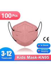 Children FFP 2 Masks 4-12 Years Mascarillas FPP2 Ninos homology ada Spain 5 Layers KN95 Children Masks Morandi ffp2fan Child