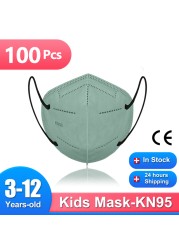 Children FFP 2 Masks 4-12 Years Mascarillas FPP2 Ninos homology ada Spain 5 Layers KN95 Children Masks Morandi ffp2fan Child