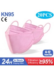 Kids kn95 Masks ffp2mascarillas Fish ffp2 Ninos Child Respirator Mouth Mask Respirator N95 Mask KN95 Mascarillas Infantil