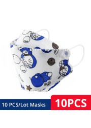 Children KN95 FFP2 Face Mask Cartoon Anime Breathable Security Protection For Boys Girl 4-12 Years Old Mascarilla FPP2 homology ada