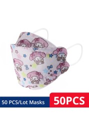 Children KN95 FFP2 Face Mask Cartoon Anime Breathable Security Protection For Boys Girl 4-12 Years Old Mascarilla FPP2 homology ada