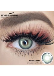 Ishihair Natural Colored Lenses For Eyes 2pcs Annual Blue Eyes Colored Lenses Beautiful Makeup Contact Lenses