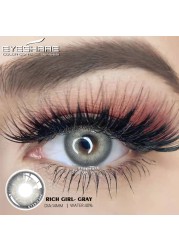 Ishihair Natural Colored Lenses For Eyes 2pcs Annual Blue Eyes Colored Lenses Beautiful Makeup Contact Lenses