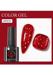 UR SUGAR 7ml Nude Pink Color Gel Nail Polish Glass Bottle Spring Summer UV LED Gel Varnish Manicure Semi Permanent Nail Art