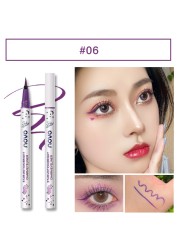 8 Colors New Waterproof Long Lasting Eyeliner Colorful Matte Liquid Eyeliner Pencil Pigment Party Permanent Natural