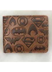 Marvel Superhero PU Leather Wallet, PU Leather Wallet with Embossed Card Holder for Men, Anime Superman Wallet