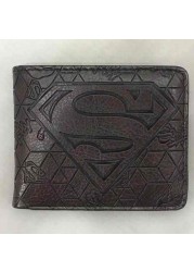 Marvel Superhero PU Leather Wallet, PU Leather Wallet with Embossed Card Holder for Men, Anime Superman Wallet