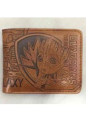 Marvel Superhero PU Leather Wallet, PU Leather Wallet with Embossed Card Holder for Men, Anime Superman Wallet