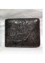 Marvel Superhero PU Leather Wallet, PU Leather Wallet with Embossed Card Holder for Men, Anime Superman Wallet