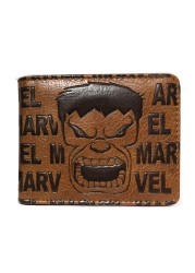 Marvel Superhero PU Leather Wallet, PU Leather Wallet with Embossed Card Holder for Men, Anime Superman Wallet