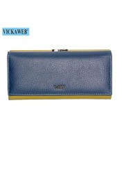 Free Gift Genuine Leather Women Wallet Fashion Rainbow Magnetic Hasp Coin Purse Female Long Ladies Money Clutch Bag WRS-1518