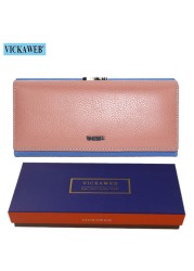 Free Gift Genuine Leather Women Wallet Fashion Rainbow Magnetic Hasp Coin Purse Female Long Ladies Money Clutch Bag WRS-1518