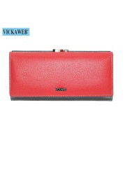 Free Gift Genuine Leather Women Wallet Fashion Rainbow Magnetic Hasp Coin Purse Female Long Ladies Money Clutch Bag WRS-1518