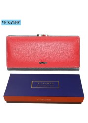 Free Gift Genuine Leather Women Wallet Fashion Rainbow Magnetic Hasp Coin Purse Female Long Ladies Money Clutch Bag WRS-1518